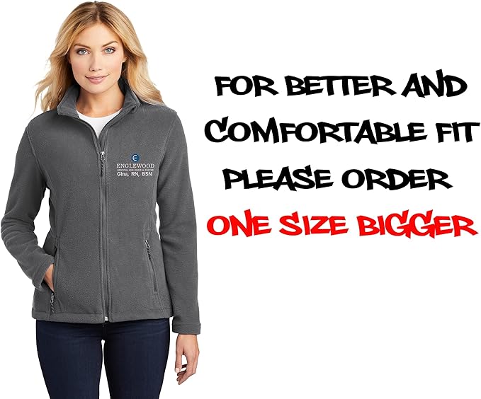 INK STITCH Women L217 Custom Stitching Embroidery Fleece Jackets - Multicolors