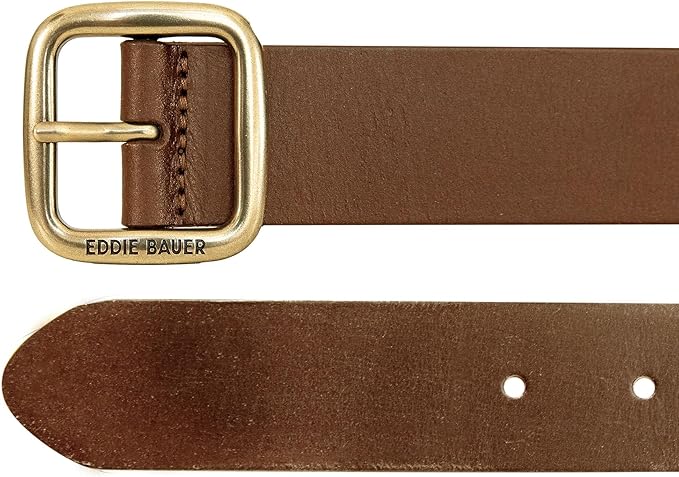 Eddie Bauer Women's Casual Leather Belts with Durable Metal Buckle