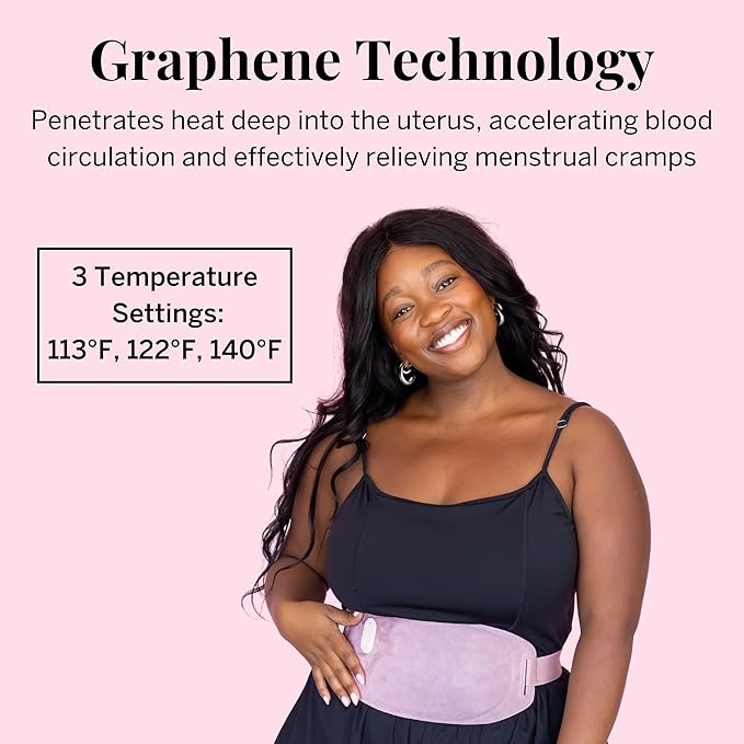 Pixie Period Heating Pad for Cramps - Thinnest Wearable Heating Pad for Feminine Care - Unnoticeable Under Clothes - Best Portable Pain Relief Heat Belt On The Market - Hours of Menstrual Pain Relief