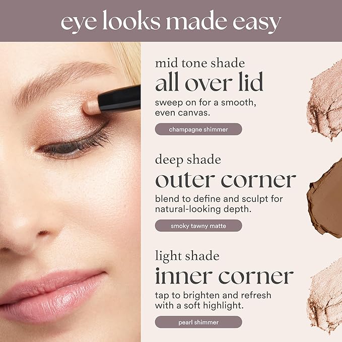 Julep Eyeshadow 101 Cream-to-Powder Waterproof Shadow Stick – Galaxy Grey Shimmer – Long-Lasting, Crease-Proof, Grey Gold Shimmer Cream Eyeshadow with Built-in Smudger