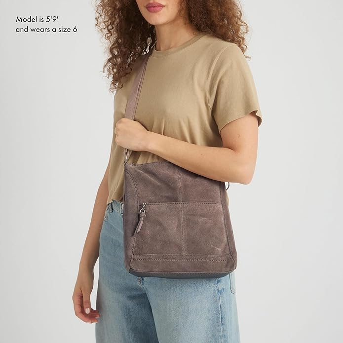 The Sak Lucia Crossbody Bag in Leather, Convertible Purse with Adjustable Strap