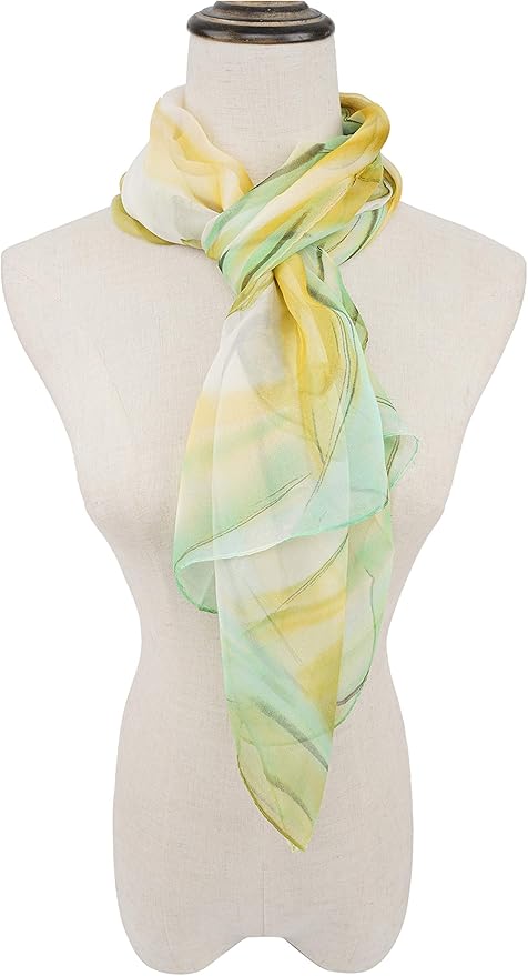 YOUR SMILE Ladies/Women's Lightweight Floral Print/Solid Color mixture Shawl Scarf For Spring Summer season