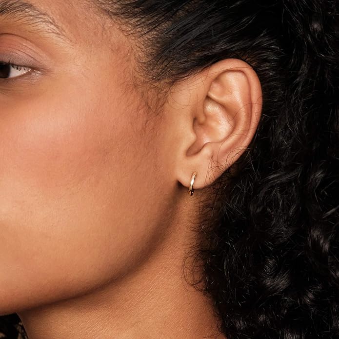 PAVOI 14K Gold Plated Ear Cuff | Gold Huggie Earrings for Women | Dainty Cuff Earrings & Small Hoops | Trendy Fashion Jewelry