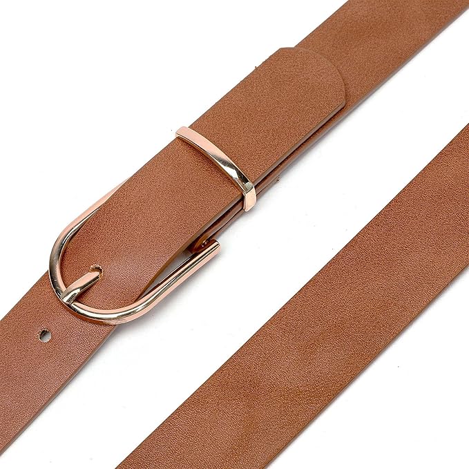 Earnda Women's Faux Leather Chic Belt for Ladies Jeans