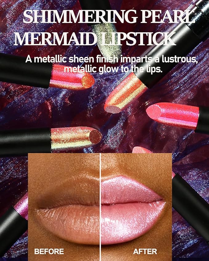 Glitter Dark Green Metallic Lipstick for Women,Long Lasting Shimmer Sparkling Diamond Lipstick Glitter High Pigmented Lip Gloss Metallic Matte Red Lip Color Stain Waterproof Halloween Lips Makeup-15