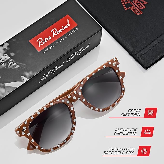 Retro Rewind Polka Dot Vintage Fashion Sunglasses for Women UV400