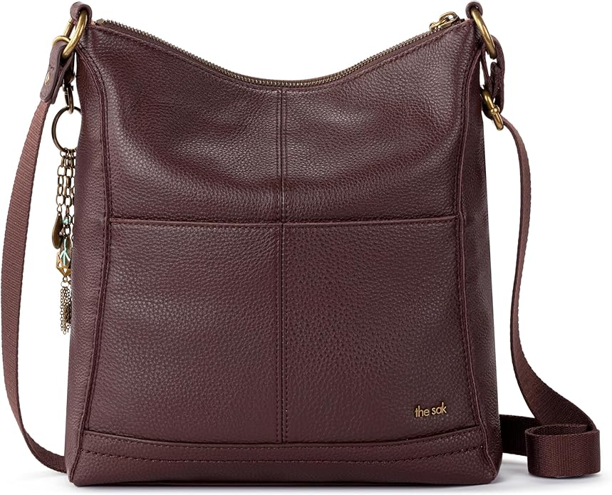 The Sak Lucia Crossbody Bag in Leather, Convertible Purse with Adjustable Strap