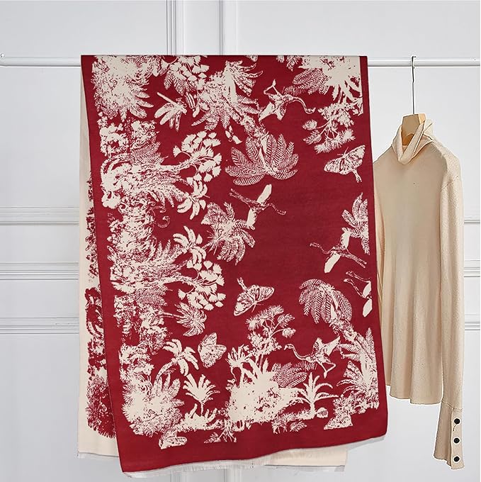 EXTREE Scarfs for Women Pashmina Silky Shawl Wrap for Evening Dressing Blanket Open Front Poncho Cape