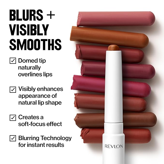 REVLON PhotoReady Blur Liner, Soft Matte Lip Makeup to Overline for Instant Natural, Fuller-Looking Lips, 008 Hazy, 0.05 oz