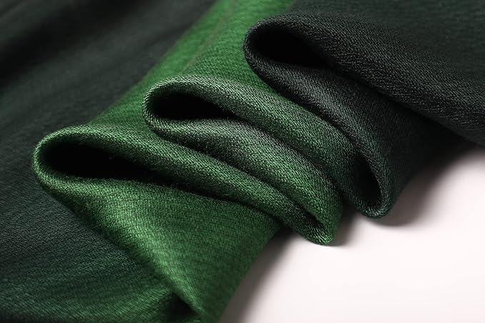 WINCESS.YU Women Gradient Scarf Long Shawls and Wraps Fashion Plain Pashmina Formal Scarf