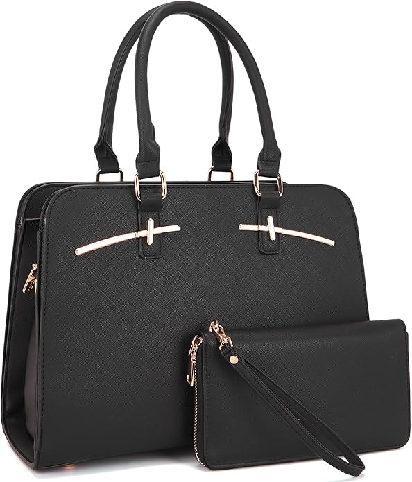 Purses for Women Handbag Wallet Tote Shoulder Hobo Bag Top Handle Satchel Purse Set 2pcs with 3 Compartments