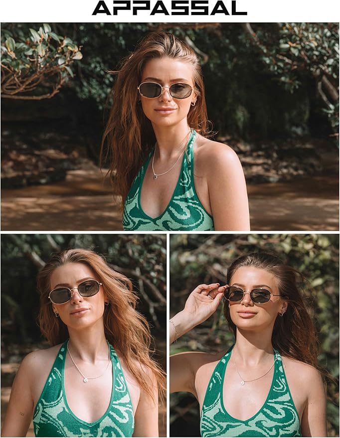 Retro Oval Sunglasses for Women Men Trendy Large Round Y2k Sunnies AP3681