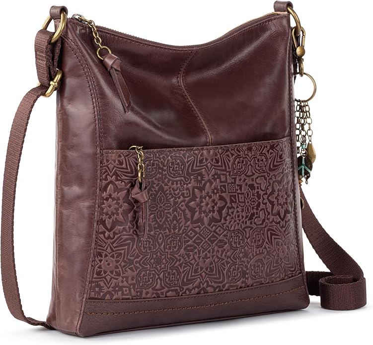 The Sak Lucia Crossbody Bag in Leather, Convertible Purse with Adjustable Strap