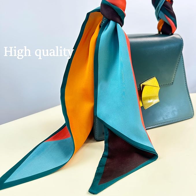 Purse Scarf For Handbags Head Scarves For Women's Hair Bags Scarfs Long Skinny Scarves Fashion Silky