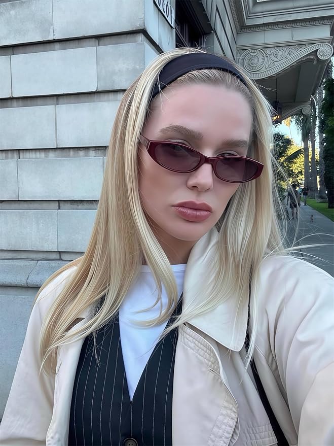 Retro Oval Sunglasses for Women 2026 90s Small Chic Cat Eye Sun Glasses Sunnies Lightweight Shades