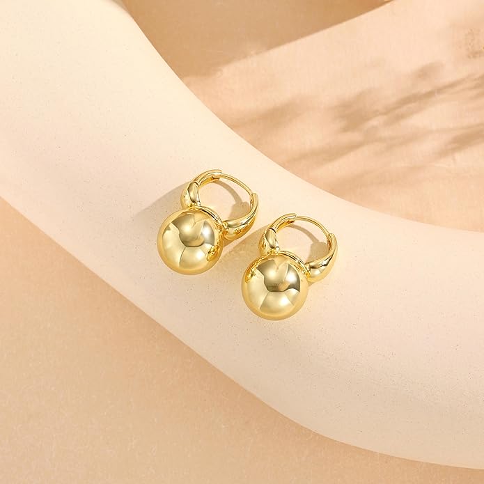CHESKY Christmas Gifts Pearl Earrings for Women, Dainty 14K Gold Plated/Silver Plated Drop Quality Handpicked AAA+ Freshwater Cultured Round Pearls Dangle Earrings Wedding Jewelry for Women Gifts