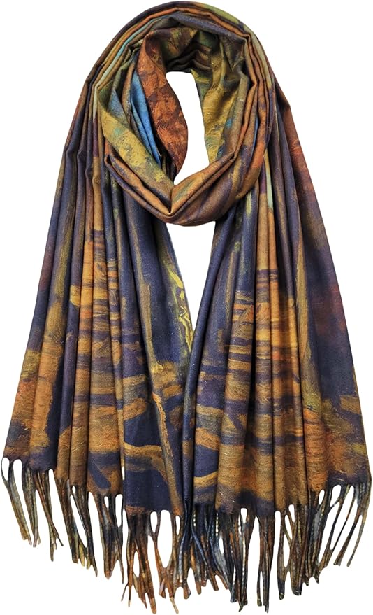 VENVSBEE Van Gogh Art Print Scarf for Women Best Gift Soft Warm Shawl Wrap Pashmina Rave