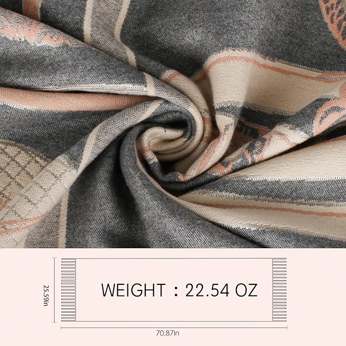 EXTREE Scarfs for Women Pashmina Silky Shawl Wrap for Evening Dressing Blanket Open Front Poncho Cape