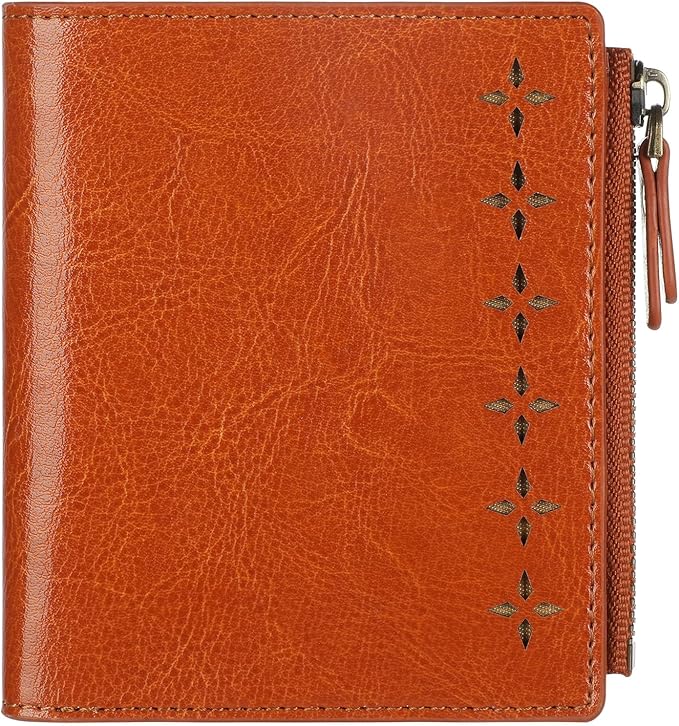 Lavemi Ultra Thin Small Compact Leather Womens Girls Wallets RFID Blocking Credit Card Holder for Women