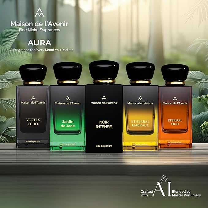 Maison de l'Avenir Noir Intense - Unisex - Cologne for Men - Perfume for Women - Aromatic Fougère - with notes of Lavender, Bergamot and Patchouli - Long Lasting - Fine Niche Fragrance