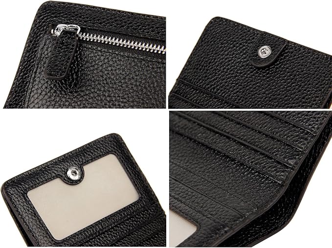 AINIMOER Small Leather Wallet for Women, Ladies Credit Card Holder RFID Blocking Women's Mini Bifold Pocket Purse