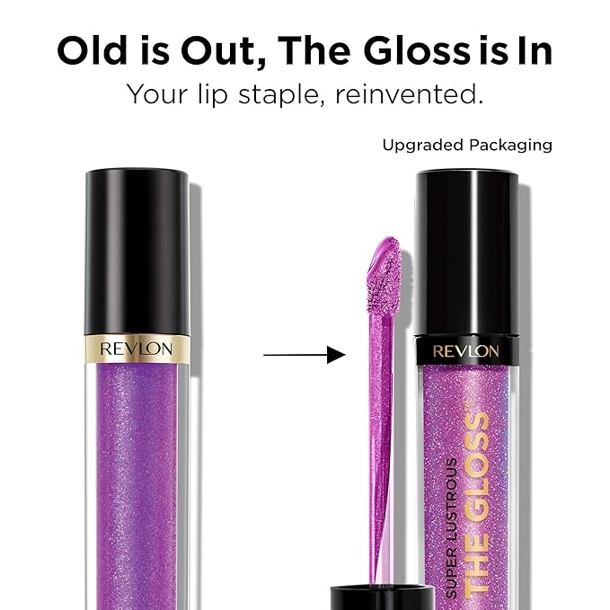 REVLON Super Lustrous Lip Gloss, Non-Sticky, Hydrating, High Shine Finish, 215 Super Natural, 0.13 oz (Pack of 2)