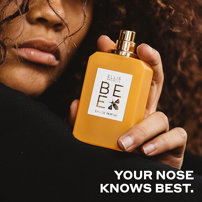 Ellis Brooklyn BEE Eau de Parfum, Honey Vanilla Perfume for Women, Warm & Spicy Scent with Sandalwood, Cocoa, and Dark Rum – Clean, Gourmand Fragrance, Paraben & Phthalate Free, 50ml / 1.7oz