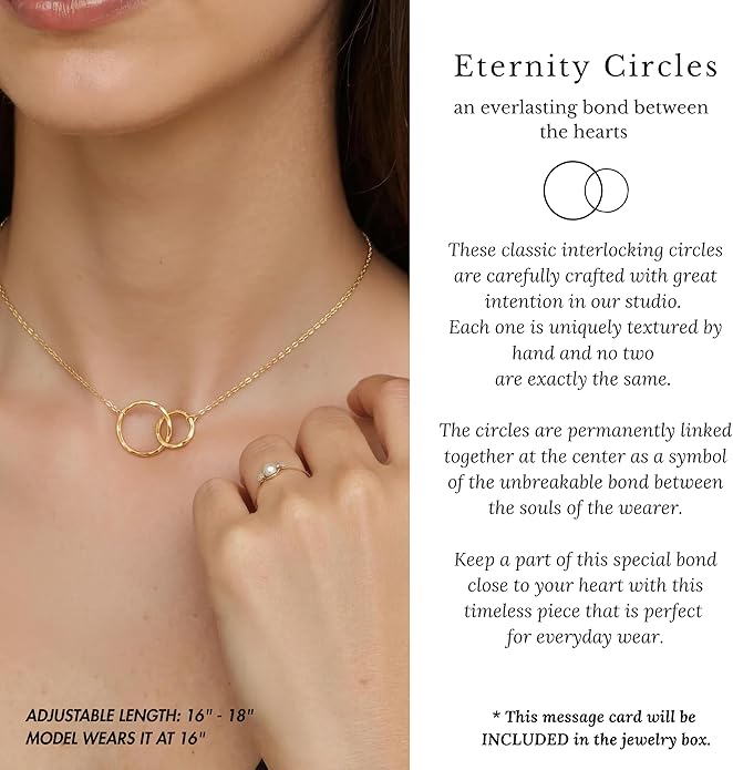 HOPE LOVE SHINE Mom Gift from Daughter - Sentimental, Meaningful Mother and Daughter Necklace, Jewelry, 14k Gold Plated Sterling Silver