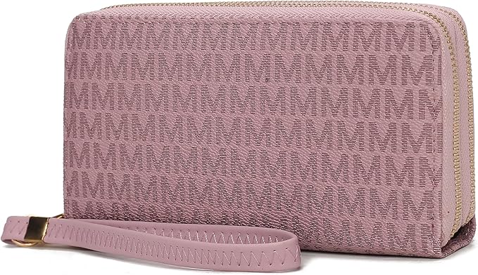 MKF Collection Wristlet Wallet for Women, Small Vegan Leather Credit Card Holder with Zipper Coin Pocket Wallet Purse Handbag By Mia K