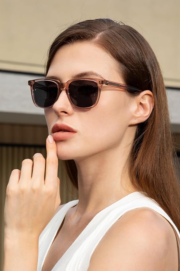 CARFIA Polarized Sunglasses for Women: Acetate, Small/Medium Size, UV400 Anti Glare CA5354