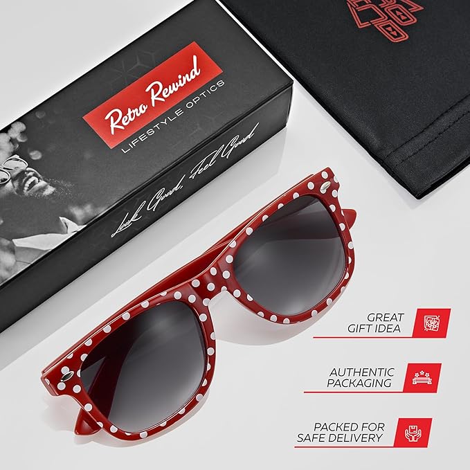 Retro Rewind Polka Dot Vintage Fashion Sunglasses for Women UV400