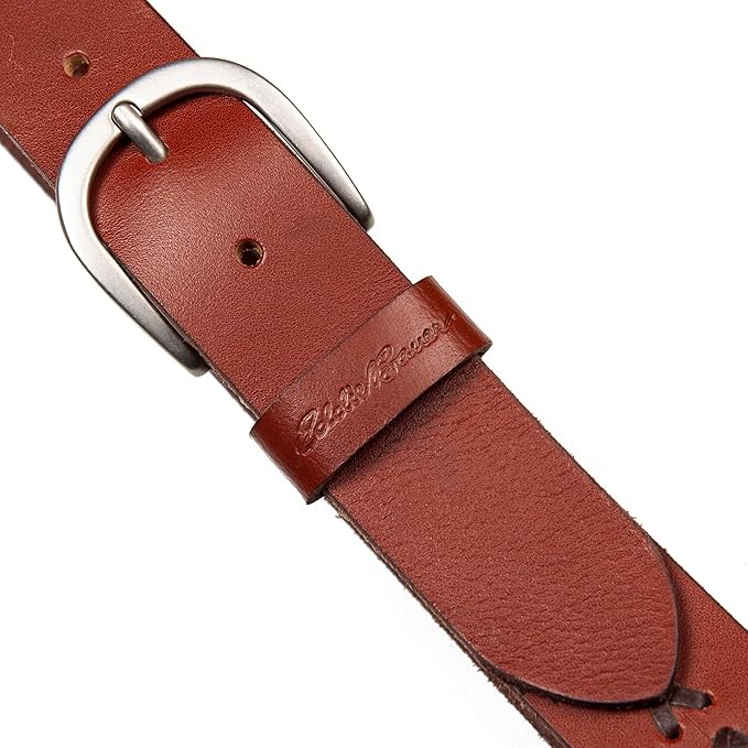 Eddie Bauer Women's Casual Leather Belts with Durable Metal Buckle