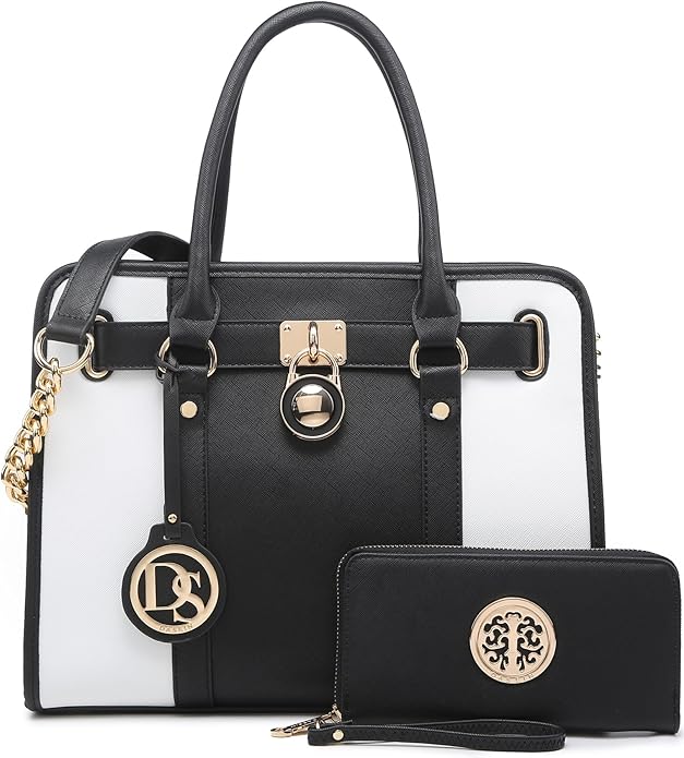 Dasein Handbags Purses Set for Women Top Handle Satchel Shoulder Bags Large Work Tote Bag with Matching Wallet