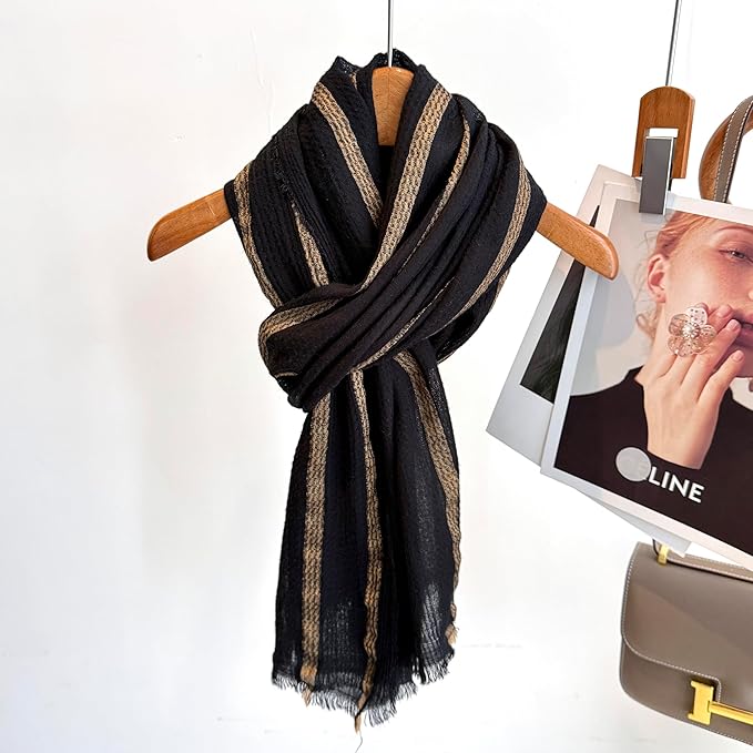 WINCESS.YU Women Gradient Scarf Long Shawls and Wraps Fashion Plain Pashmina Formal Scarf