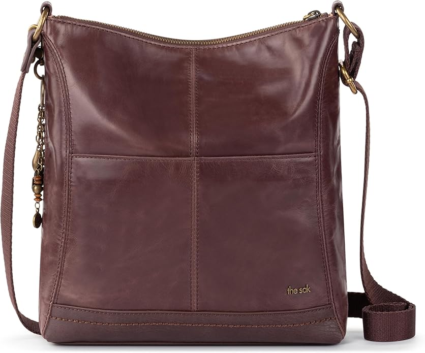 The Sak Lucia Crossbody Bag in Leather, Convertible Purse with Adjustable Strap