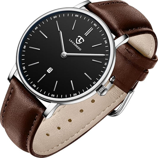 BEN NEVIS Watch, Mens Watch, Minimalist Fashion Simple Wrist Watch Analog Date with Leather Strap