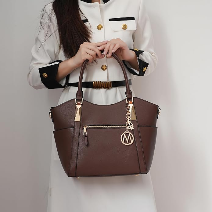MKF Collection Tote Bag for Women Vegan Leather Shoulder Bag – Top-Handle Purse, Ladies Handbag by Mia K