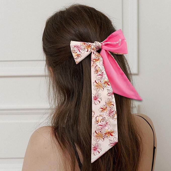 4 Pack Purse Scarf Handbags Skinny Twill Hair Scarves Narrow Neck Scarf Band Women Fashion Accessories Bag Charms