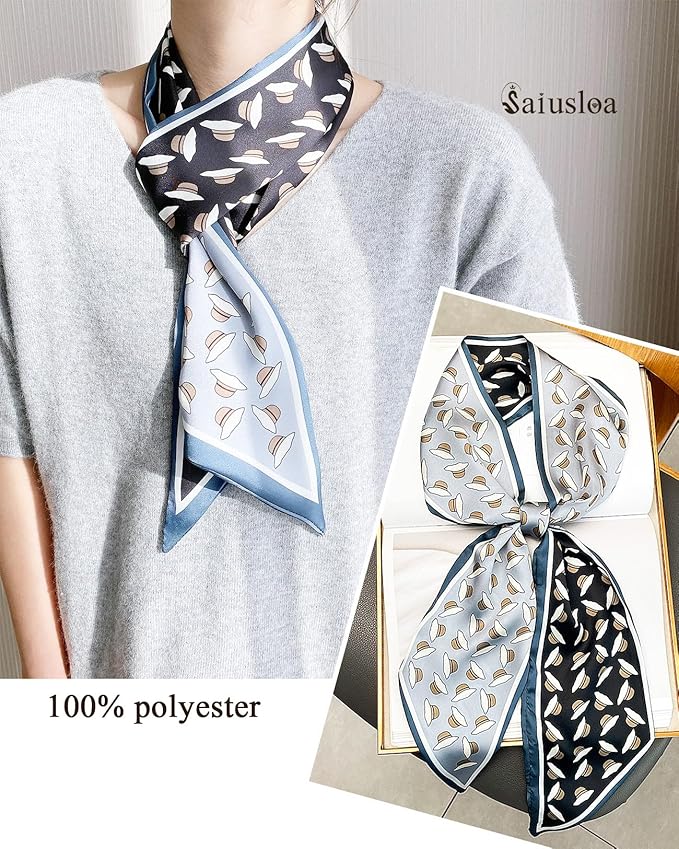 Purse Scarf For Handbags Head Scarves For Women's Hair Bags Scarfs Long Skinny Scarves Fashion Silky