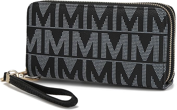 MKF Collection Wristlet Wallet for Women, Small Vegan Leather Credit Card Holder with Zipper Coin Pocket Wallet Purse Handbag By Mia K