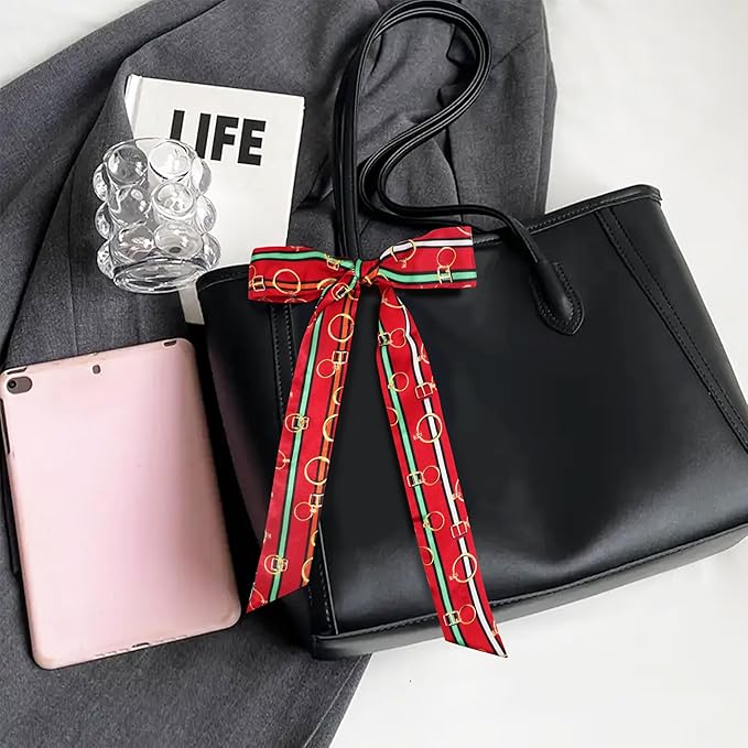 Purse Scarf for Women, Multifunctional Skinny Scarf for Bags Hair Neck Fashion Accessories