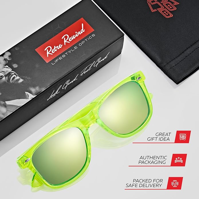 Retro Rewind Polarized Sunglasses for Men and Women - UV Protection Classic Sun Glasses