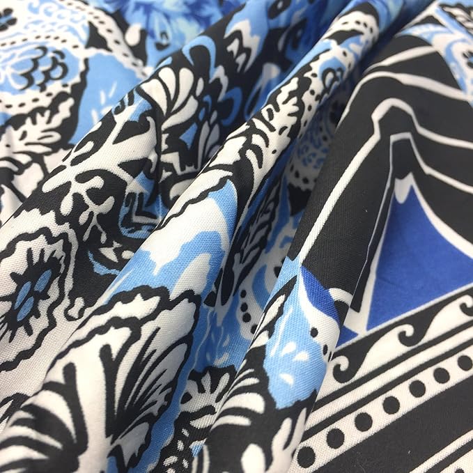 YOUR SMILE Silk Like Scarf Women's Fashion Pattern Large Square Satin Headscarf Headdress