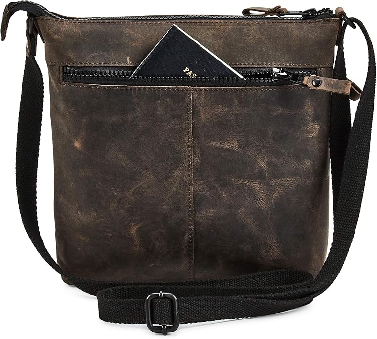 Real Leather Purse for Women Crossbody Bag Travel Shoulder Handbag Small Vintage Pocketbook | Real Leather, Travel, Shoulder, Small, Vintage