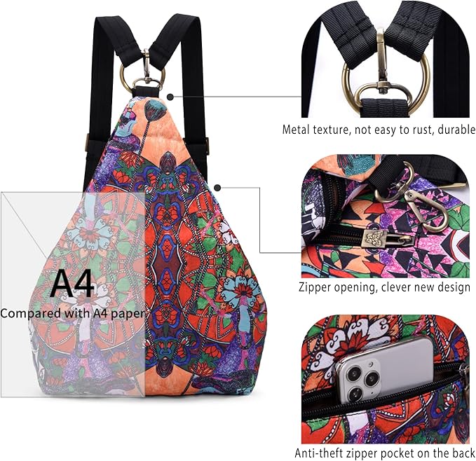 Black Butterfly Premium Backpack for Women, Bohemia Style Fashion Casual Daypack Backpack, Small Backpack Purse (20-multicolor)