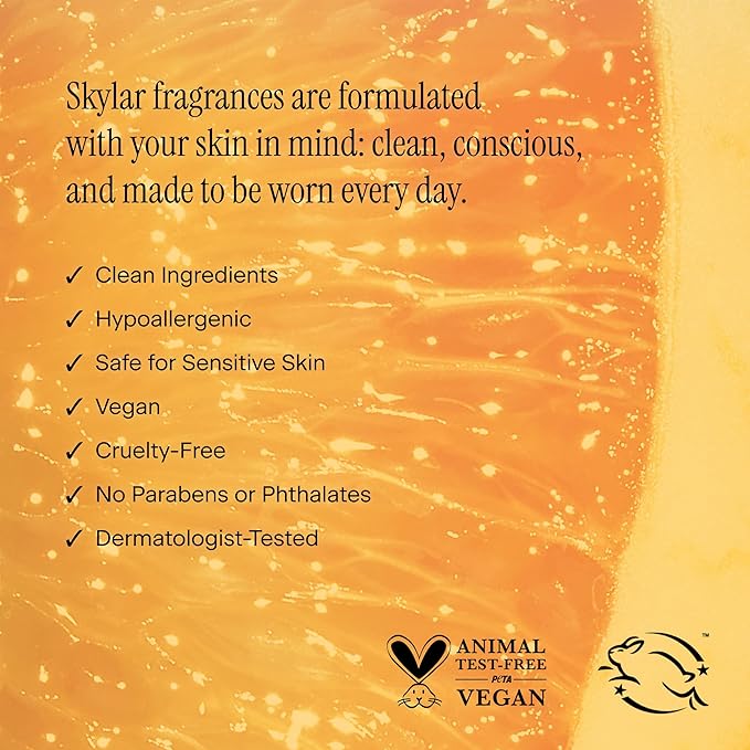 Skylar Capri Summer Eau de Parfum - Hypoallergenic & Clean Perfume for Women & Men, Vegan & Safe for Sensitive Skin - Fruity Citrus Perfume, Bergamot, Neroli & Blood Orange - 50mL /1.7 Fl oz