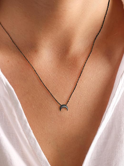 PROSILVER 925 Sterling Silver Necklace for Women | Dainty Delicate Adjustable Choker with Heart/Star/Moon/Vertical Bar Pendant, Hypoallergenic Tarnish Resistant Everyday Jewelry Gift for Her