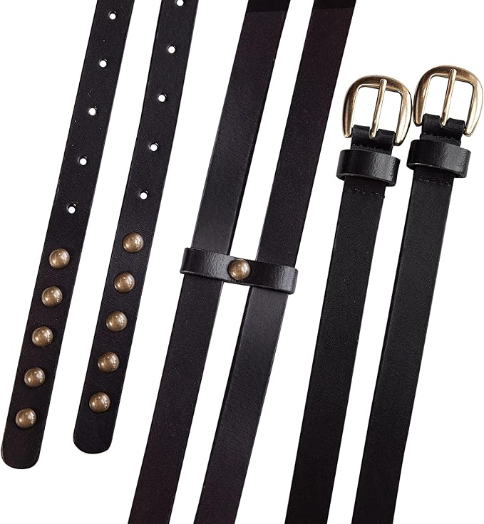 Lucky Brand womens Studded Leather Belt | Stylish | Classic | Modern | Jeans | Pants | Skirt | Dress