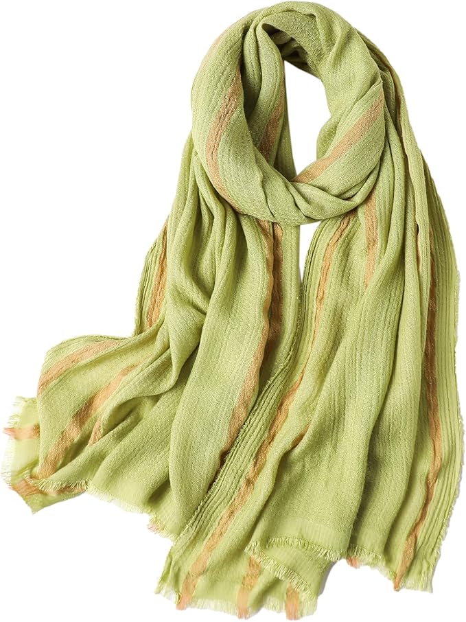 WINCESS.YU Women Gradient Scarf Long Shawls and Wraps Fashion Plain Pashmina Formal Scarf