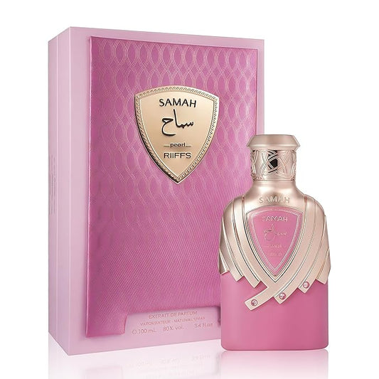 Samah Pearl Women's Gourmand Perfume Eau de Parfum - Peony, Rose & Vanilla Luxury Scent with 24H Longevity | 3.4 Fl Oz 80% Vol Seductive Edible Fragrance